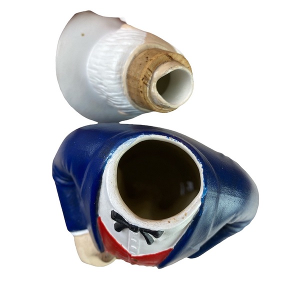 Bourbon Decanter Man Cowboy Gentleman Ceramic 12" Tall Vintage Colonel Cigar - Picture 6 of 8